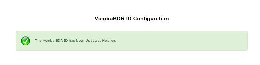 Vembu BDR ID