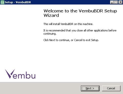 installation of Vembu BDR server