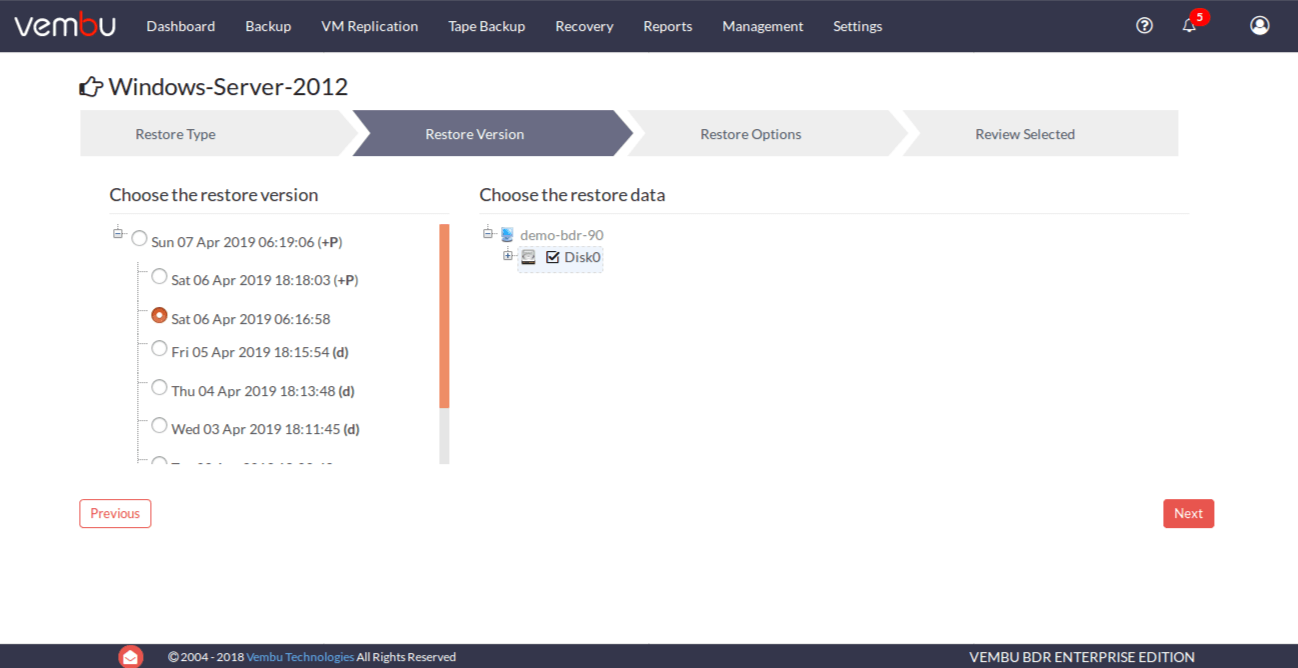 Choose-restore-data