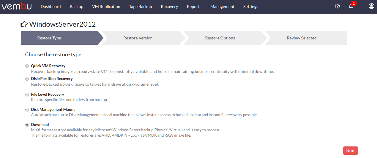 Choose-restore-type